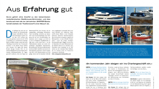 Gruno uitgelicht in Duitse blad Skipper